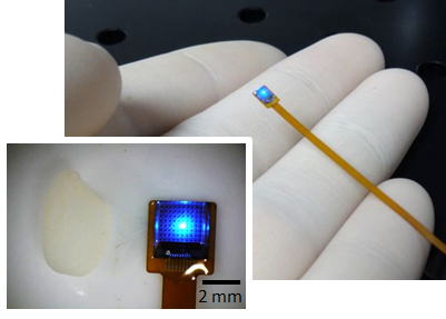 CMOS-based opto-electronicical neural interface device